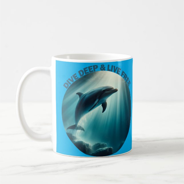Taza De Café Deep Live Free Dolphin (Izquierda)
