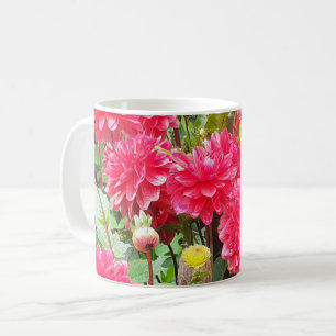 Taza De Café Deep Pink Dahlia Mug