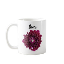 Deep Purple Dahlia Flor Mug Personalizado