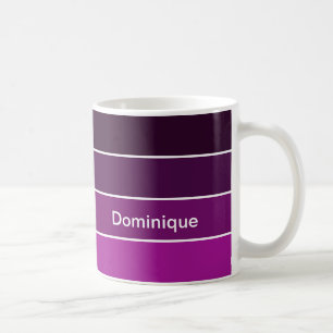 Taza De Café Deep Purple Striped Coffee Mug - Frontera Blanca