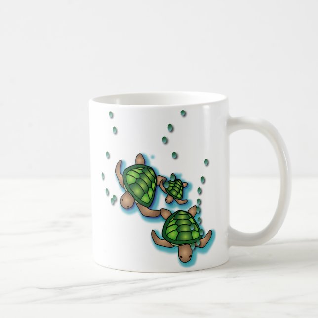 Taza De Café Deep Sea Turtles Mug (Derecha)
