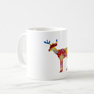Taza De Café Deer colorido 325 ml Mug Blanco Clásico