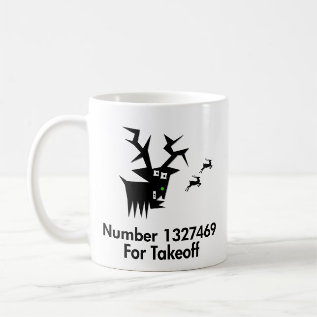 Taza De Café Deer No X Para El Despegue (Izquierda)