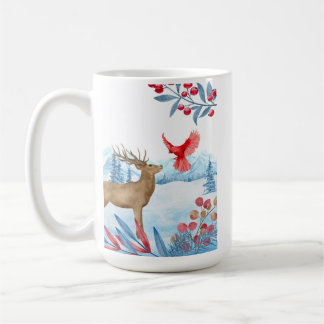 Taza De Café Deer se encuentra con la mugre cerámica cardinal