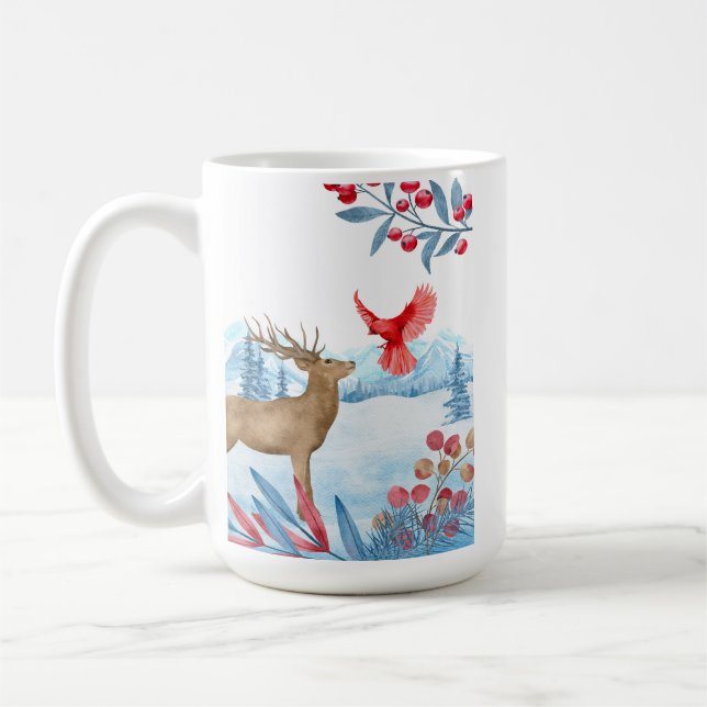 Taza De Café Deer se encuentra con la mugre cerámica cardinal (Izquierda)