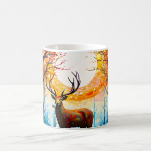 Taza De Café Deer silvestre contemporáneo