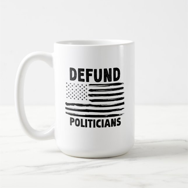 Taza De Café Defender el regalo retro estadounidense de los pol (Izquierda)