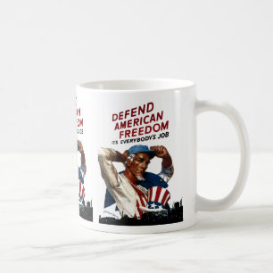 Taza De Café Defender la libertad estadounidense