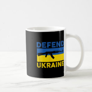 Taza De Café Defender Ucrania - Apoyar Ucrania - Bandera Ak-47