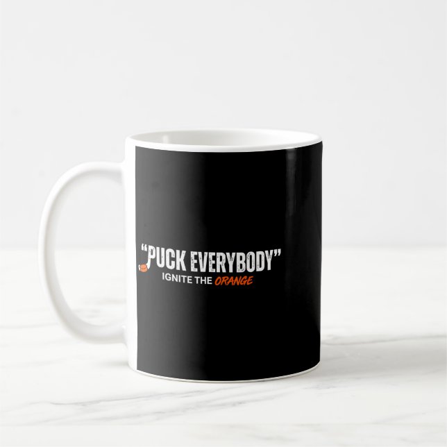 Taza De Café Defensor de Hockey Naranja 2 (Izquierda)