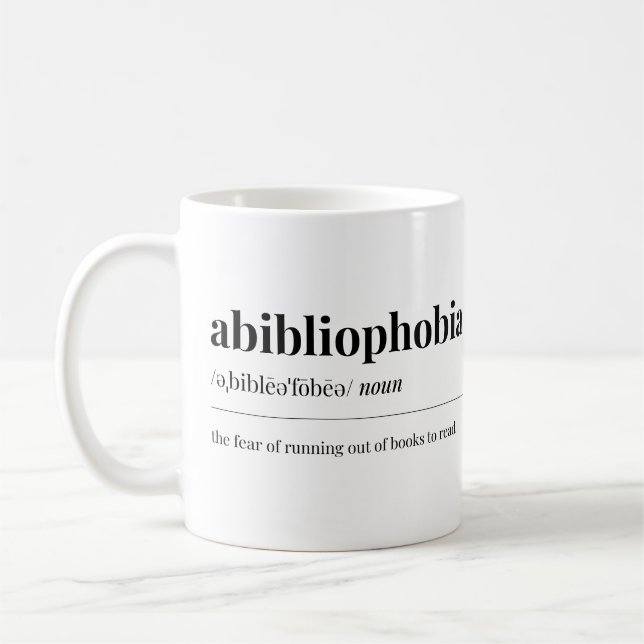 Taza De Café Definición de Abibliofobia (Izquierda)