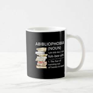 Taza De Café Definición de abibliophobia divertida gusano de li