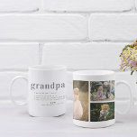 Taza De Café Definición de abuelo | 3 COLLAGE DE FOTOS<br><div class="desc">Moderno 3 collage de fotos de taza de café. Con una dulce definición de lo que es un abuelo con espacio para mensajes personalizados, nombres y/o año. Estos son regalos del Día del Padre que son perfectos para cualquier padre. ¡Un regalo que valorará por toda la vida! Se puede personalizar...</div>