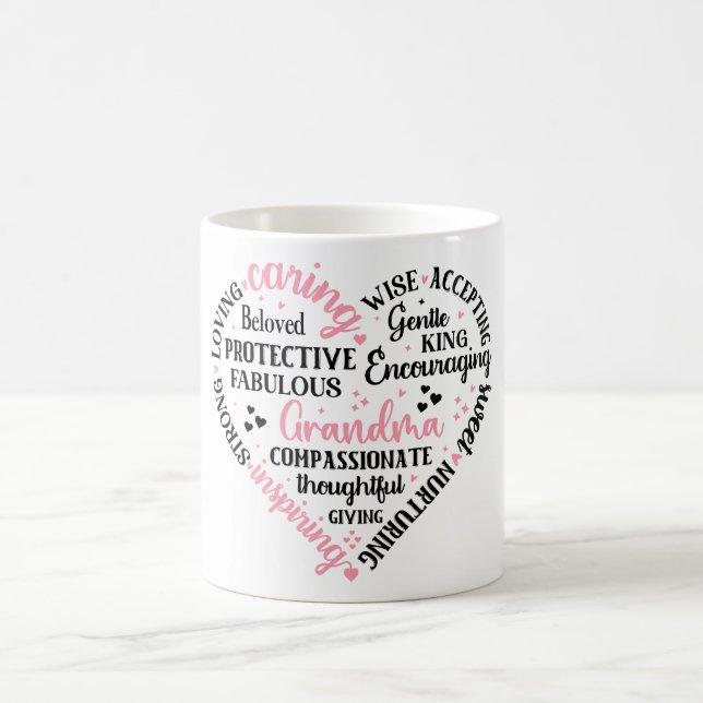 Taza De Café Definición de abuelo/corazón lindo (Centro)