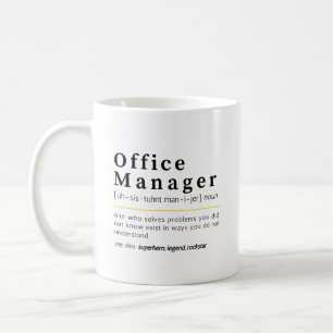 Taza De Café Definición de Administrador de Oficina con Humor d