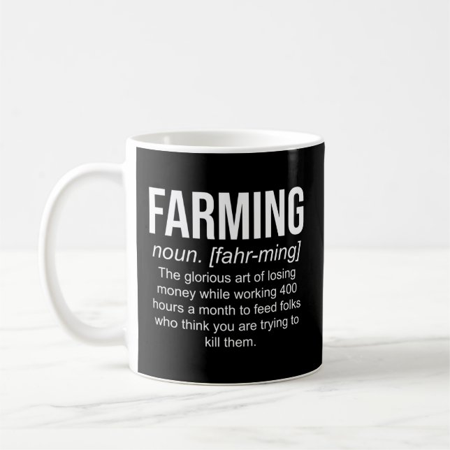 Taza De Café Definición de agricultor de diversión agrícola (Izquierda)