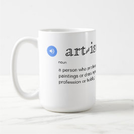 Taza De Café Definición de artista divertida con personalizació