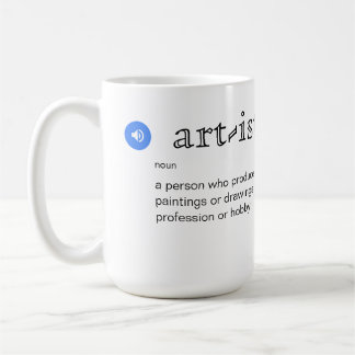 Taza De Café Definición de artista divertida con personalizació