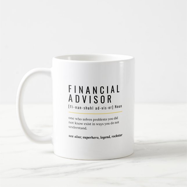 Taza De Café Definición de Asesor Financiero (Izquierda)