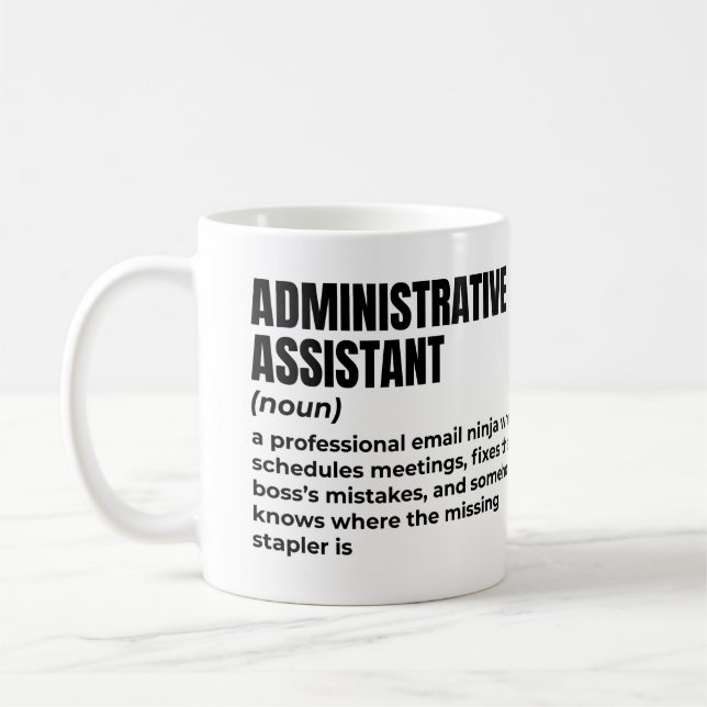 Taza De Café Definición de asistente administrativo de Guay (Izquierda)