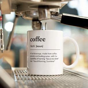 Taza De Café Definición de café divertida Barista Humor Moderno