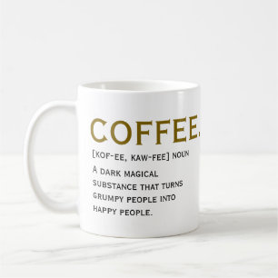 Taza De Café Definición de Café – Estilo Diccionario Divertido 