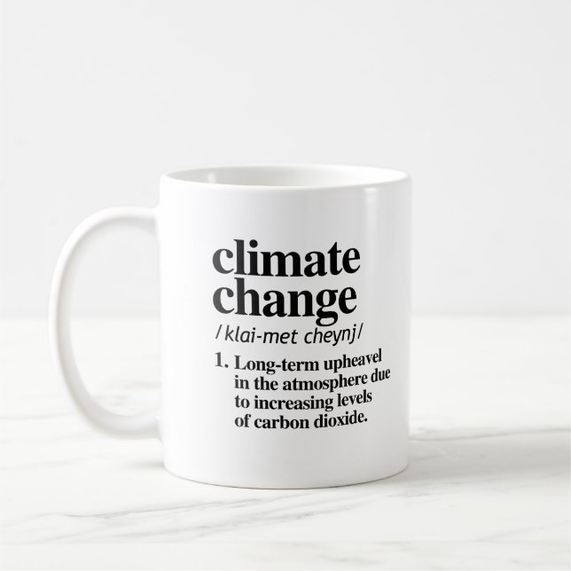 Taza De Café Definición de cambio climático (Izquierda)