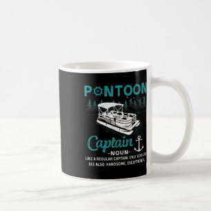 Taza De Café Definición de Capitán de Pontón Divertida Barco de