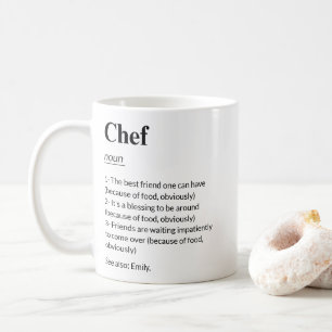 Taza De Café Definición de Chef Especialista en Cocina Divertid