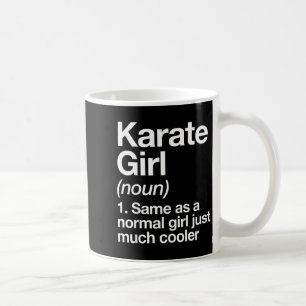 Taza De Café Definición de chica de karate divertida y descarad