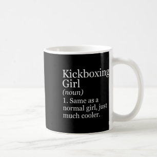 Taza De Café Definición de chica de kickboxing divertida sarcás