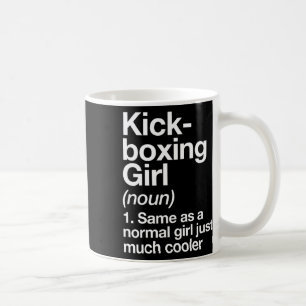 Taza De Café Definición de chica de kickboxing divertido deport