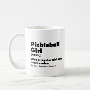 Taza De Café Definición de chica de pickleball divertida camise