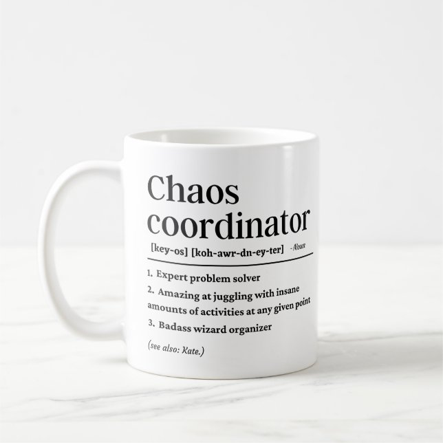 Taza De Café Definición de coordinador de caos (Izquierda)