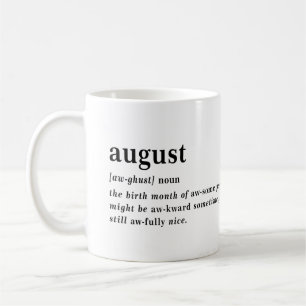 Taza De Café Definición de Cumpleaños de Agosto