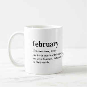 Taza De Café Definición de Cumpleaños de Febrero