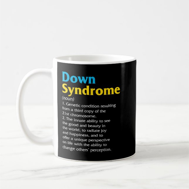 Taza De Café Definición de Día de Concienciación sobre el Síndr (Izquierda)