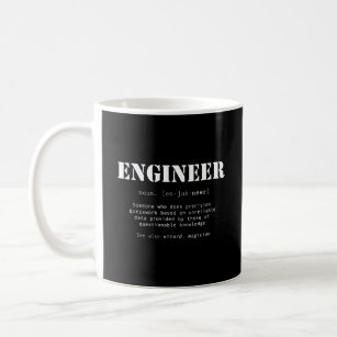 Taza De Café Definición de diccionario de ingeniero divertido