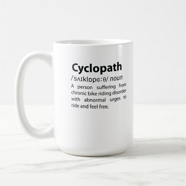 Taza De Café Definición de diccionario divertida de Cyclopath (Izquierda)