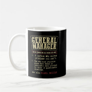 Taza De Café Definición de diccionario divertida de General Man