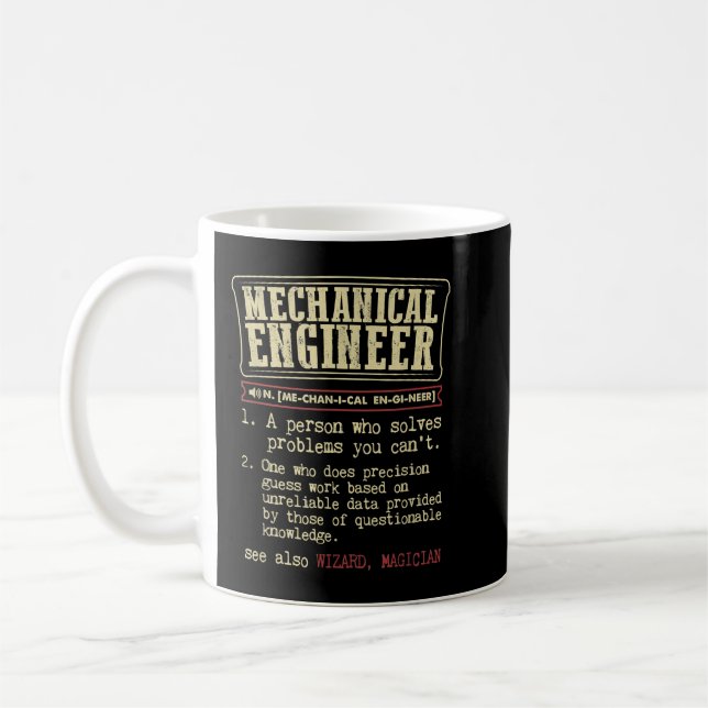 Taza De Café Definición de diccionario divertida de ingeniero m (Izquierda)
