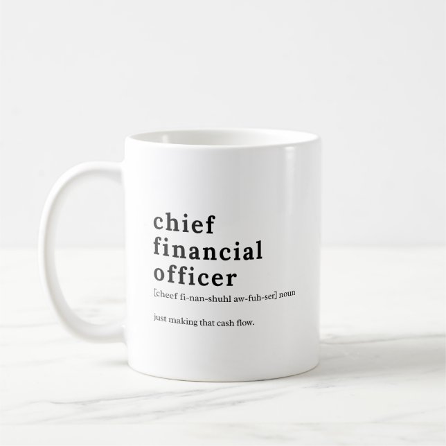 Taza De Café Definición de Director Financiero - Regalo Financi (Izquierda)