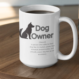 Taza De Café Definición de dueño de perro personalizable