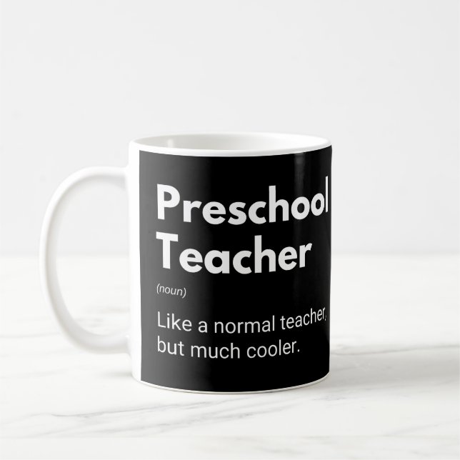 Taza De Café Definición de educador divertido de docentes prees (Izquierda)