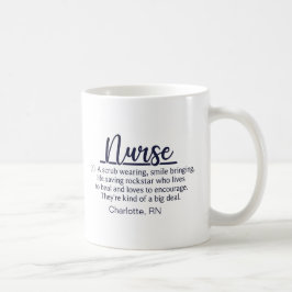 Taza De Café Definición de enfermera divertida personalizada