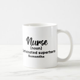 Taza De Café Definición de enfermera divertida personalizada