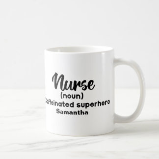 Taza De Café Definición de enfermera divertida personalizada