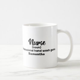Taza De Café Definición de enfermera divertida personalizada