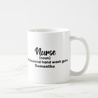 Taza De Café Definición de enfermera divertida personalizada