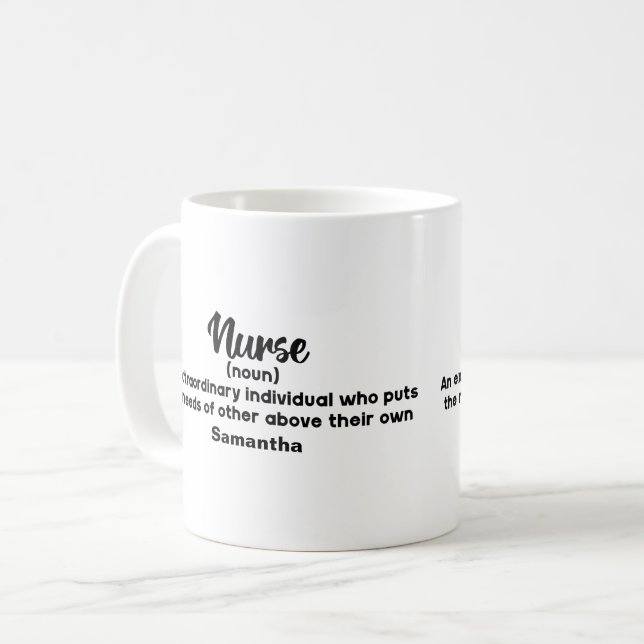 Taza De Café Definición de enfermería motivacional personalizad (Anverso izquierdo)